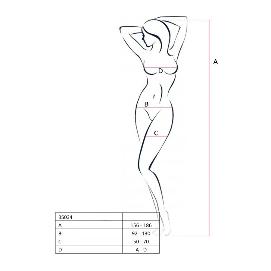 PASSION - WOMAN BS034 ROTER BODYSTOCKING, EINE GRÖSSE